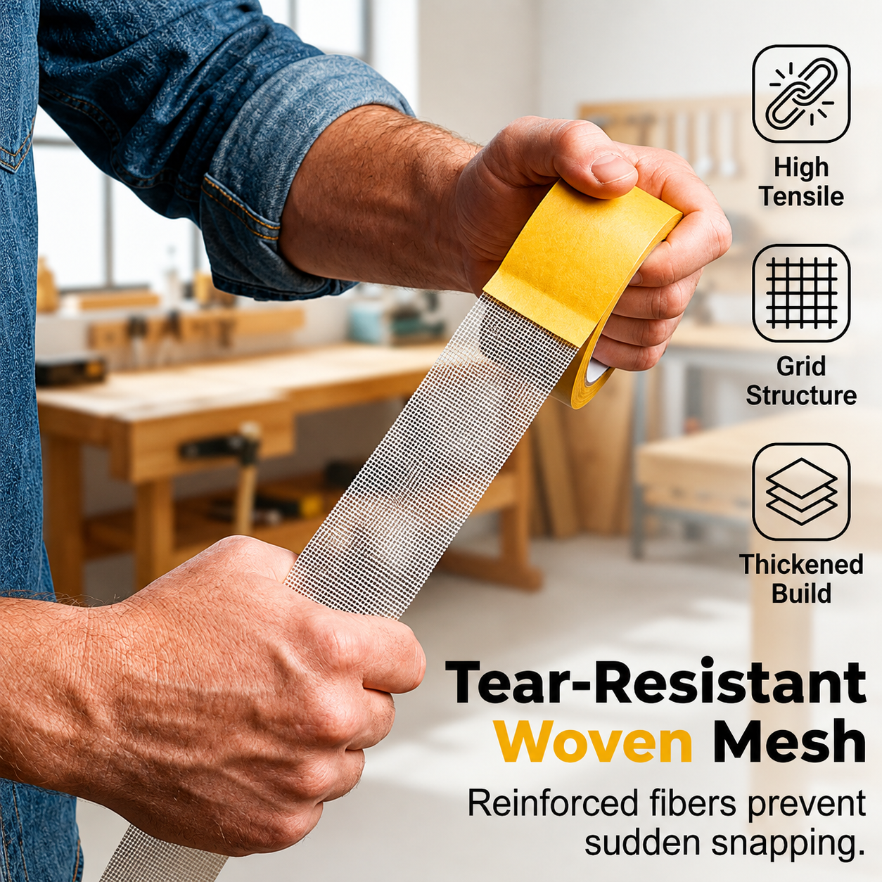 High-Tack Double-Sided Mesh Tape