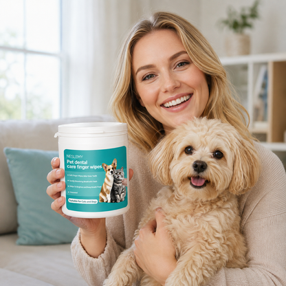 NESLEMY|Pet Dental Care  Finger Wipes