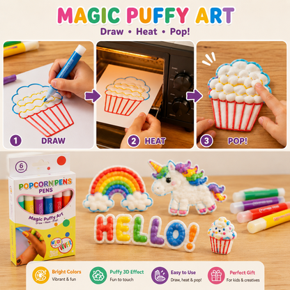 BBOJI Popcorn Pen – Fun 3D Bubble Popcorn Drawing Pen