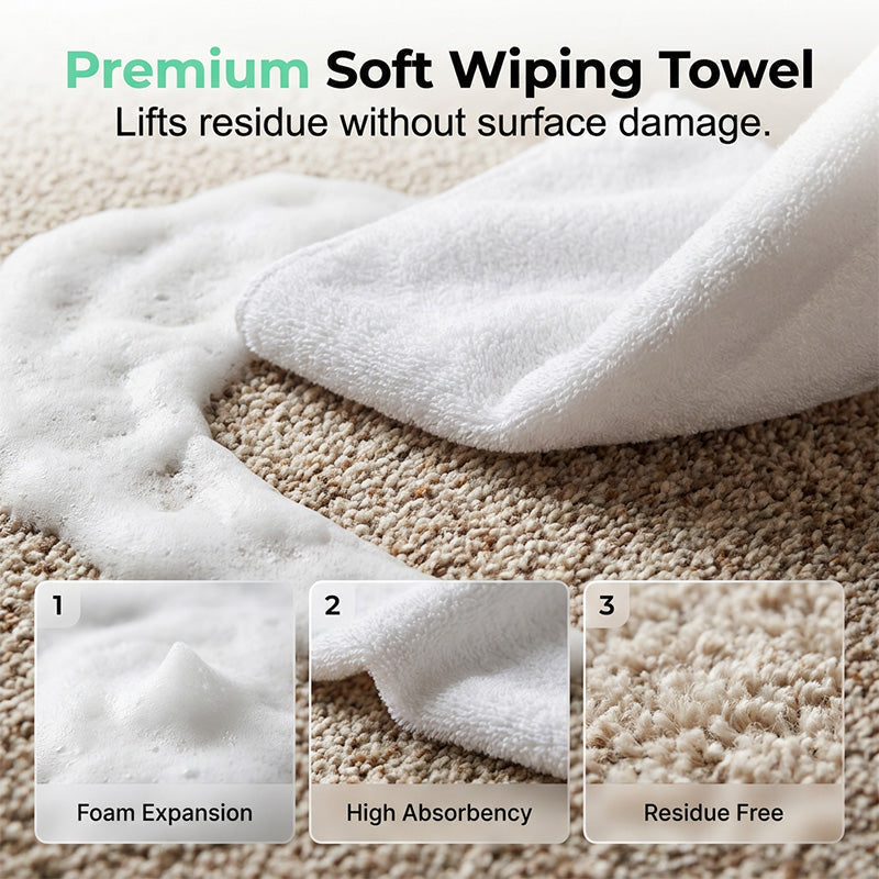NESLEMY | 🔥Limited Time Promotion 50% OFF🔥 Waterless Carpet Foam Stain Remover with Towel